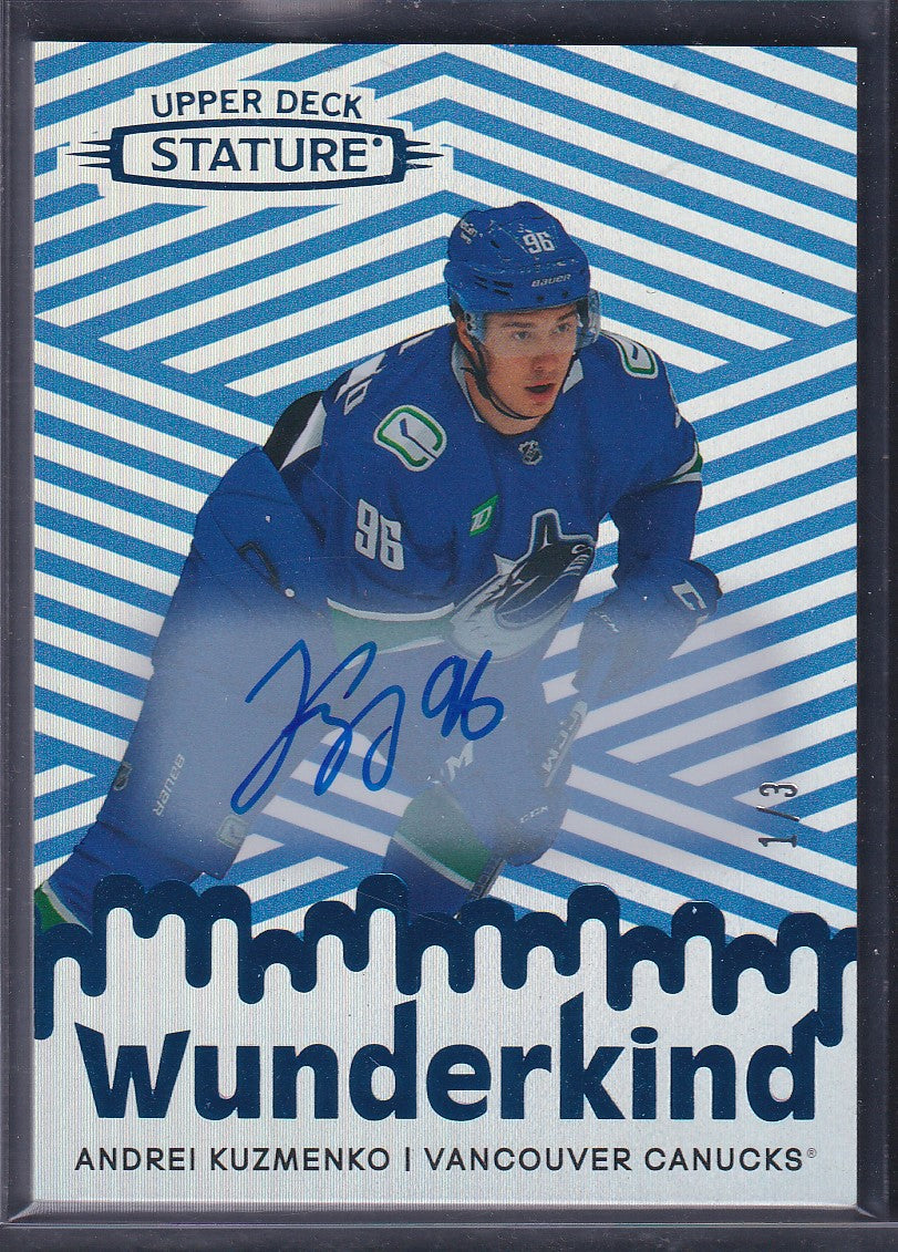 ANDREI KUZMENKO - 2022 Upper Deck Stature Wunderkind Auto #W-40, /3