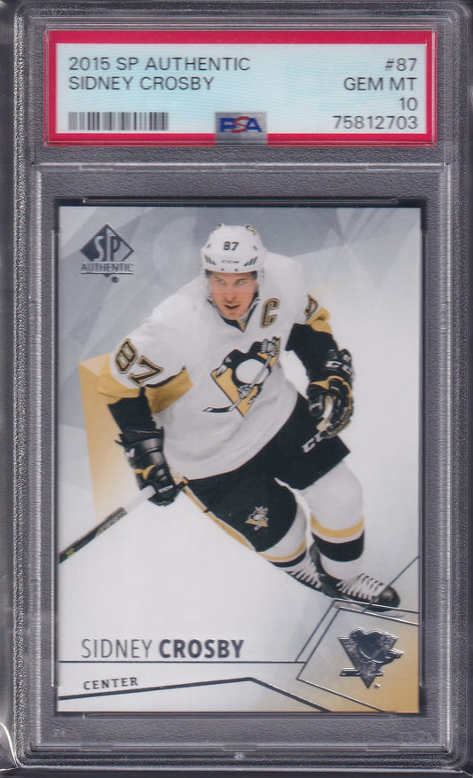 SIDNEY CROSBY - 2015 SP Authentic #87, PSA 10