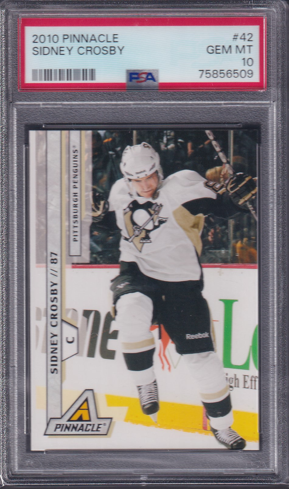 SIDNEY CROSBY - 2010 Pinnacle #42, PSA 10