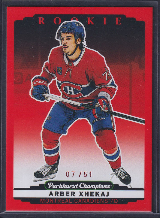 ARBER XHEKAJ - 2022 Parkhurst Champions Rookie RED #309, /51