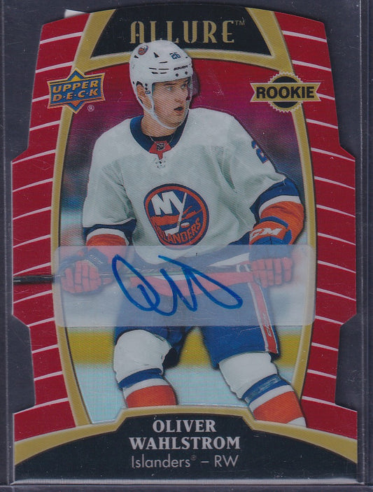 OLIVER WAHLSTROM - 2019 Upper Deck Allure Rookie RED RAINBOW AUTO #98, /249