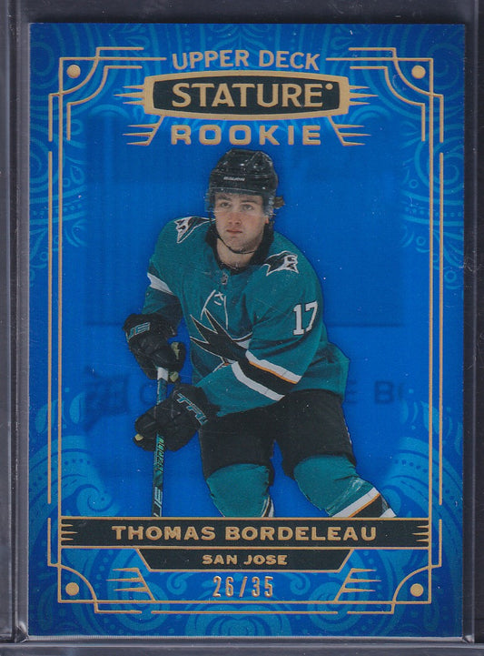 THOMAS BORDELEAU - 2022 Upper Deck Stature Rookie #173, /35