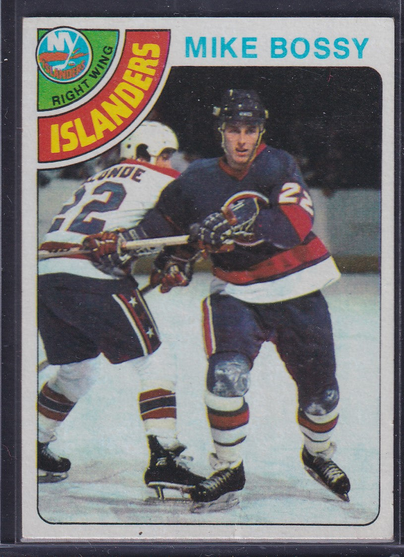 MIKE BOSSY - 1978 Topps Rookie #115 (crease)