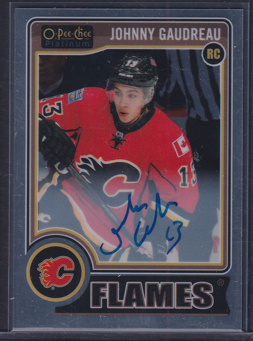 JOHNNY GAUDREAU - 2014 O-Pee-Chee Platinum Rookie Auto #194