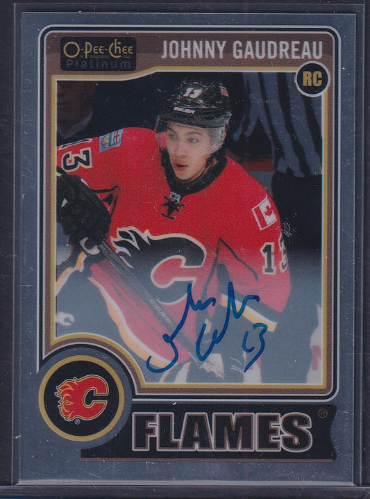 JOHNNY GAUDREAU - 2014 O-Pee-Chee Platinum Rookie Auto #194