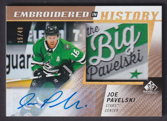 JOE PAVELSKI - 2021 SP Game Used Embroidered in History Auto #41, /49