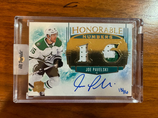 JOE PAVELSKI - 2019 The Cup Honorable Numbers Auto Patch #HR-JP, /16