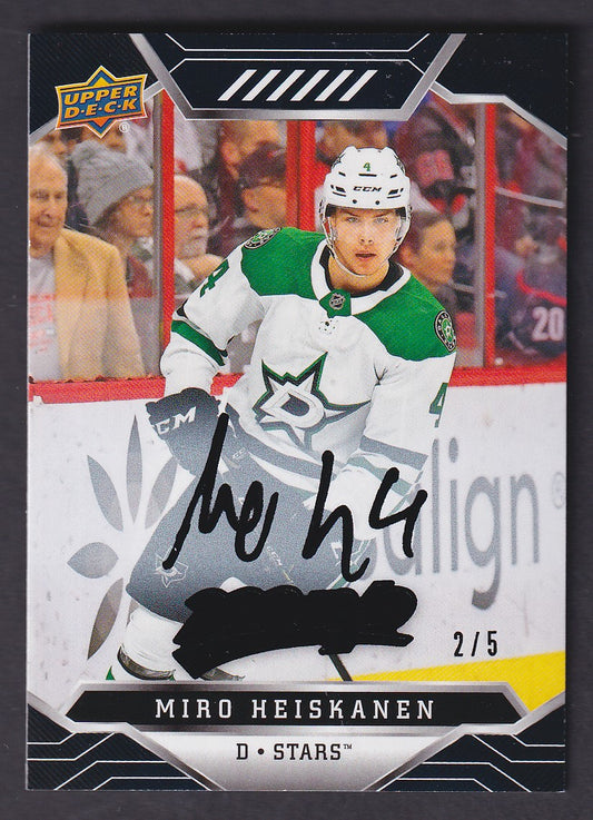 MIRO HEISKANEN - 2019 Upper Deck MVP Facsimile Auto #143, /5