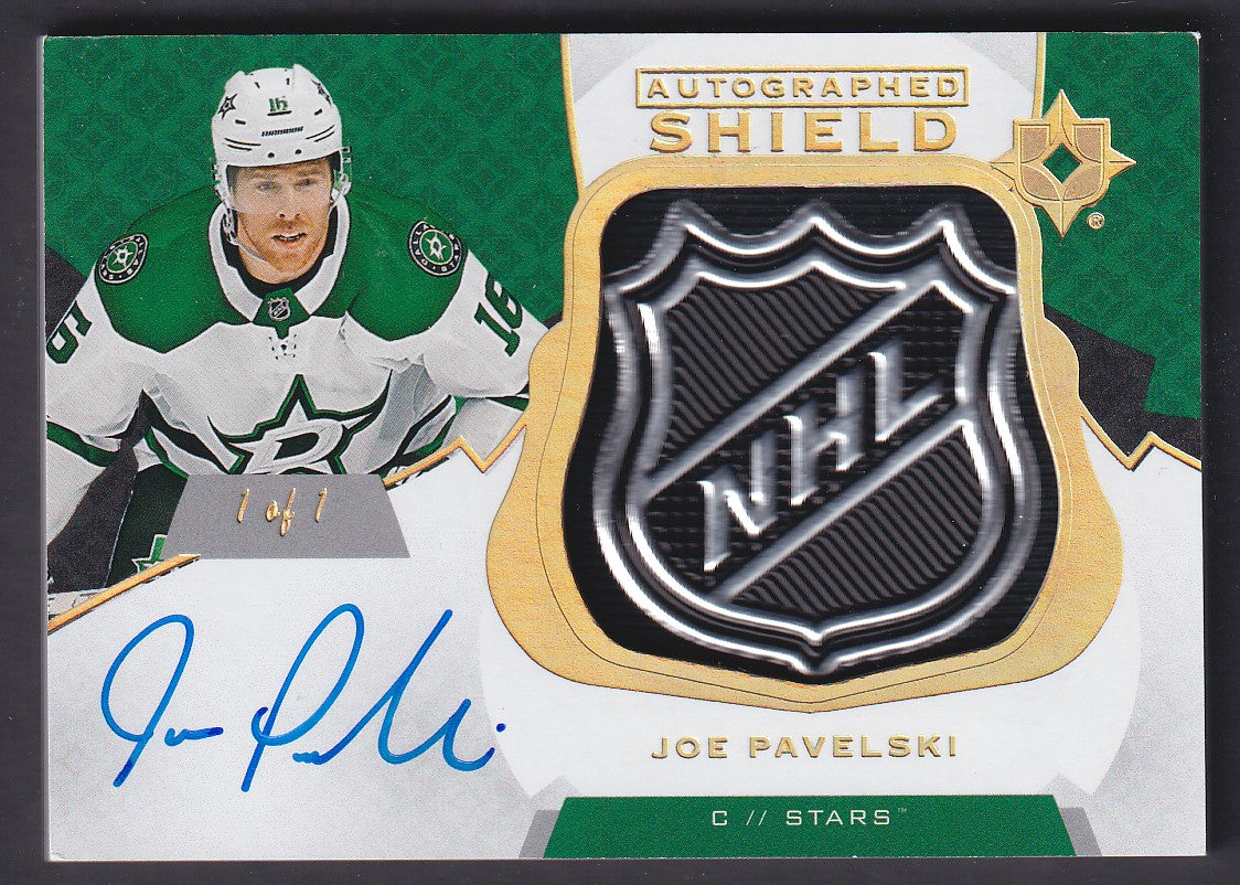 JOE PAVELSKI - 2019 Ultimate Autographed Shield Auto #23, 1/1