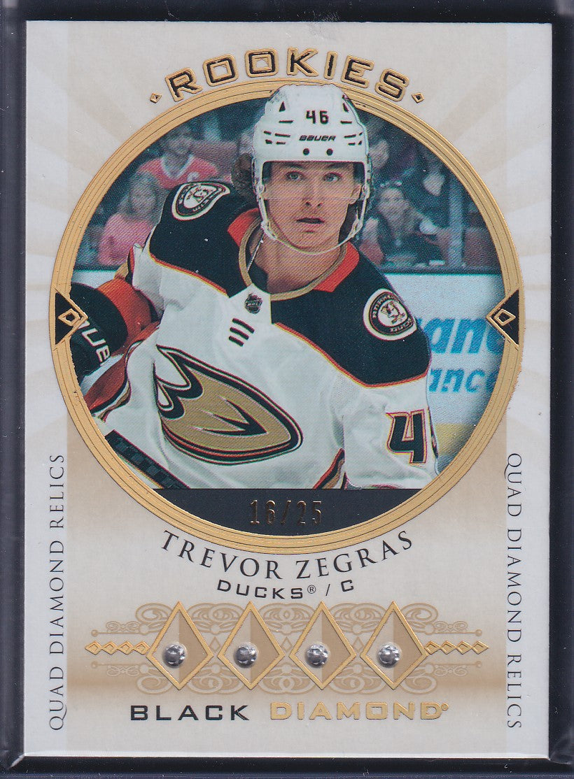 TREVOR ZEGRAS - 2021 UD Black Diamond Relics Rookies #BDRR-TZ, /25