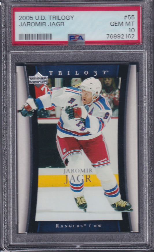 JAROMIR JAGR - 2005 Upper Deck Trilogy #55, PSA 10