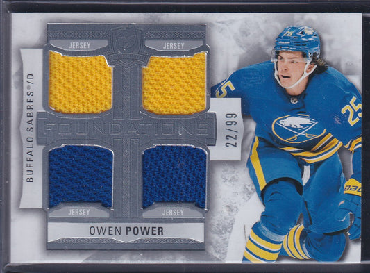 OWEN POWER - 2022 The Cup Foundations Quad Patch #F-OP, /99