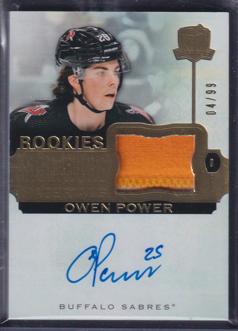 OWEN POWER - 2022 Cup Rookies Signature Materials Auto #SP-OP, /99