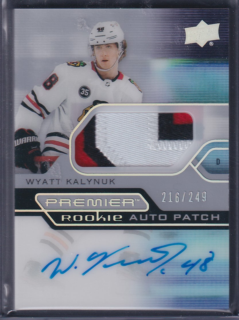 WYATT KALYNUK - 2021 Upper Deck Premier Rookie Auto Patch #AR-WK, /249