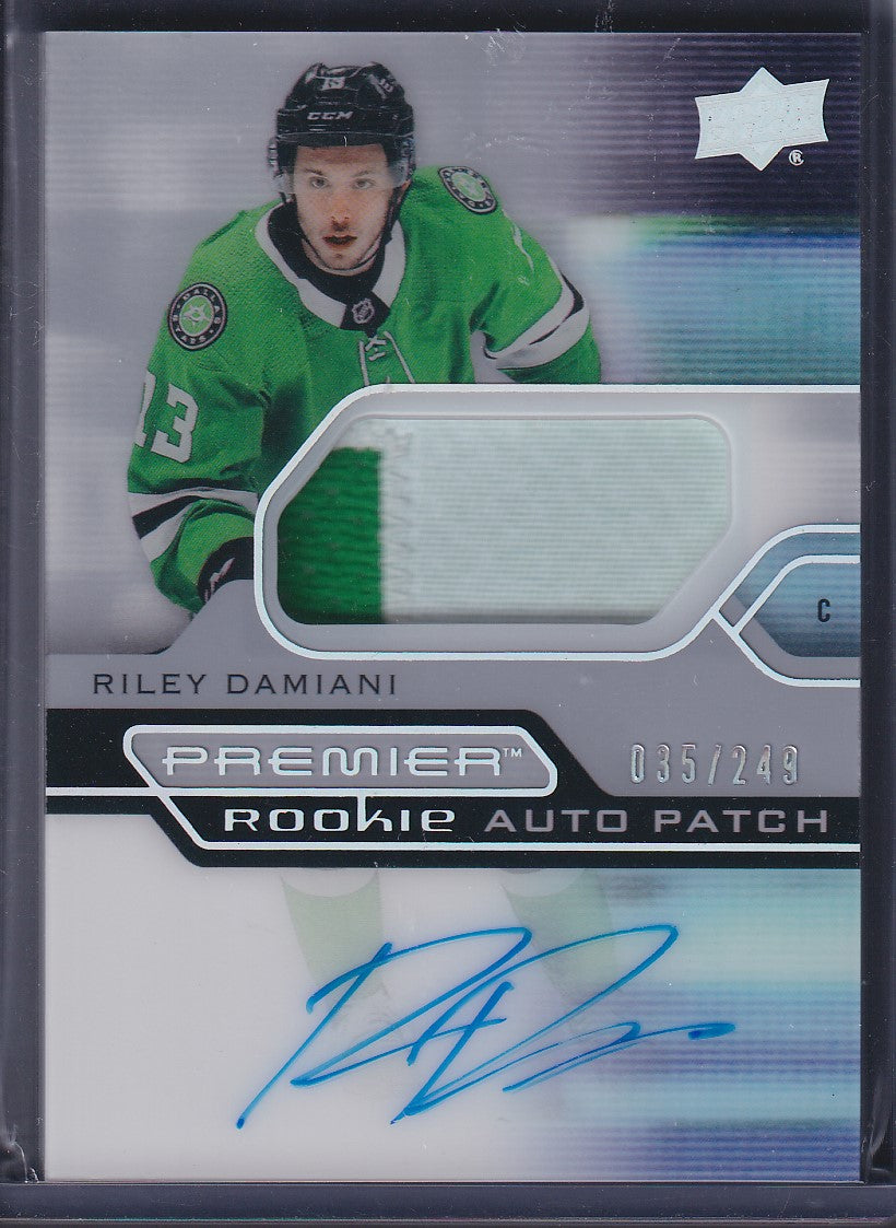 RILEY DAMIANI - 2021 Upper Deck Premier Rookie Auto Patch #AR-RD, /249