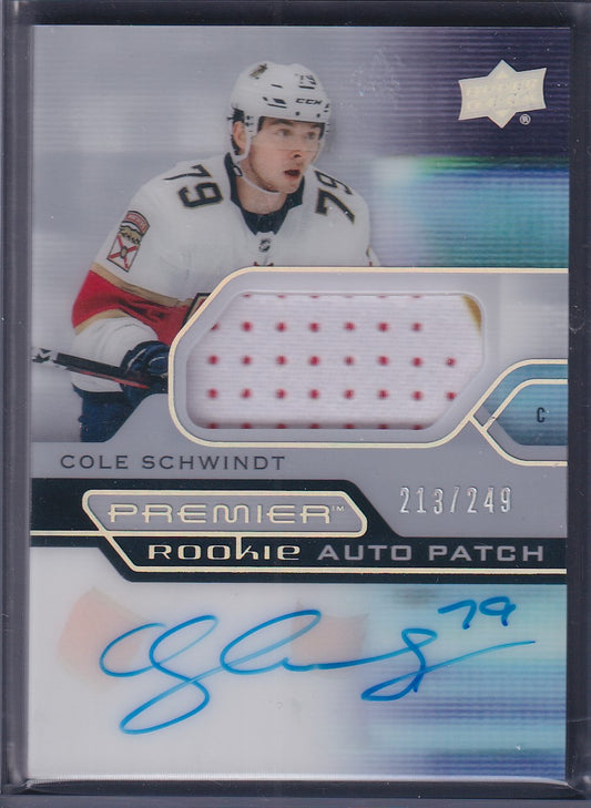 COLE SCHWINDT - 2021 Upper Deck Premier Rookie Auto Patch #AR-SC, /249