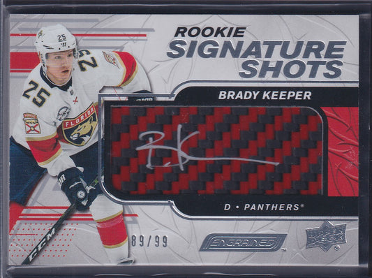 BRADY KEEPER - 2019 Upper Deck Engrained Rookie Signature Shots #RSS-BK, /99