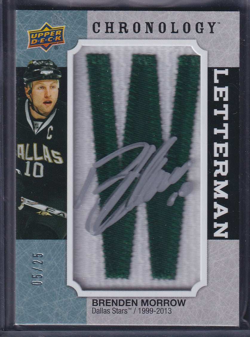 BRENDEN MORROW - 2019 Chronology Letterman W Auto #L-DA-BM, /25