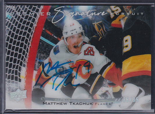 MATTHEW TKACHUK - 2020 Upper Deck Premier Signature Pursuit Auto #SP-MT, /35