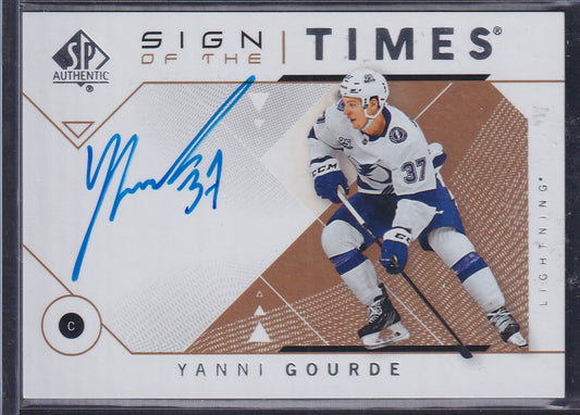 YANNI GOURDE - 2018 SP Authentic Sign of the Times Auto #SOTT-YG