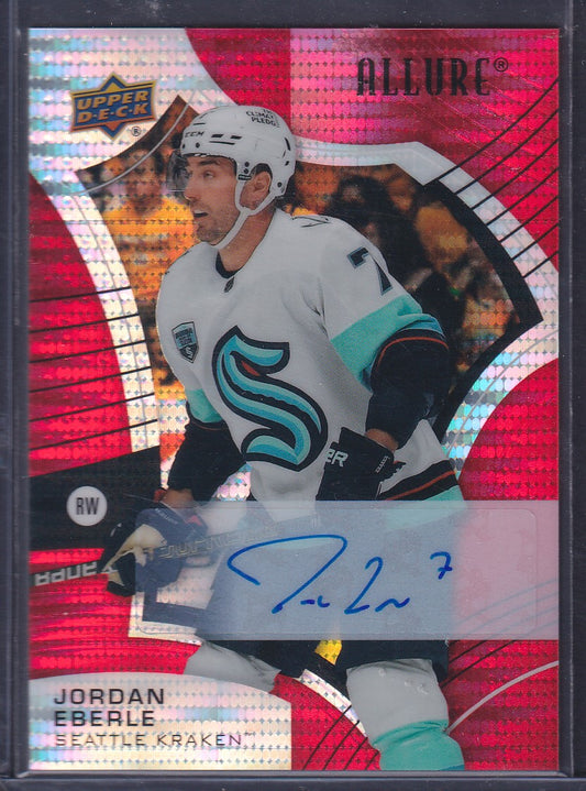 JORDAN EBERLE - 2021 Upper Deck Allure RED RAINBOW AUTO #67