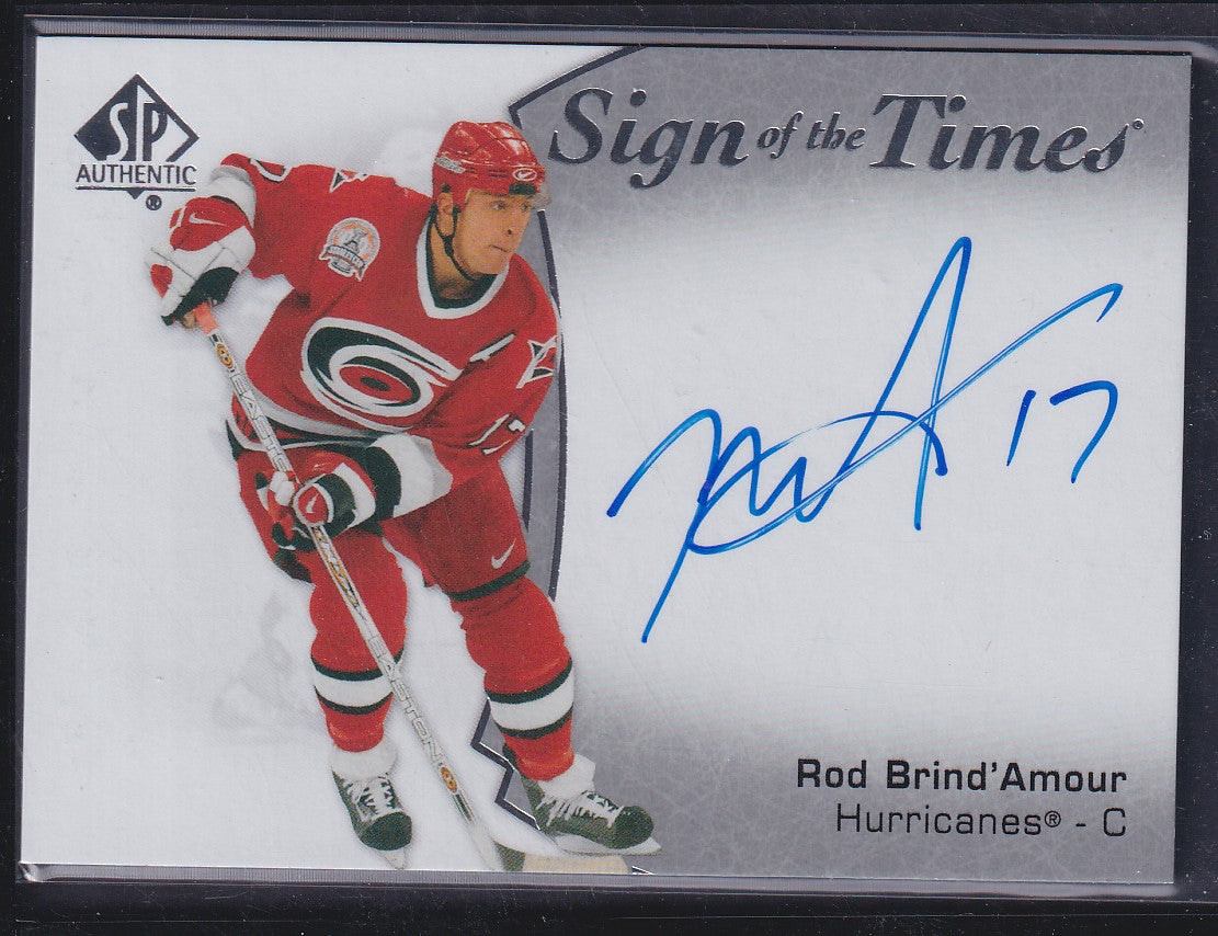 ROD BRIND'AMOUR - 2021 SP Authentic Sign of the Times Auto #SOTT-RB