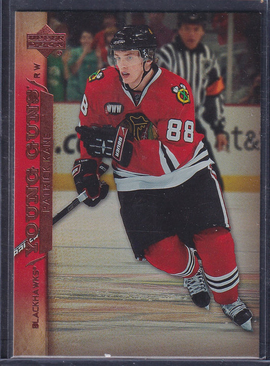 PATRICK KANE - 2007 Upper Deck Young Guns #210 (SEE FLAW AT BOTTOM)