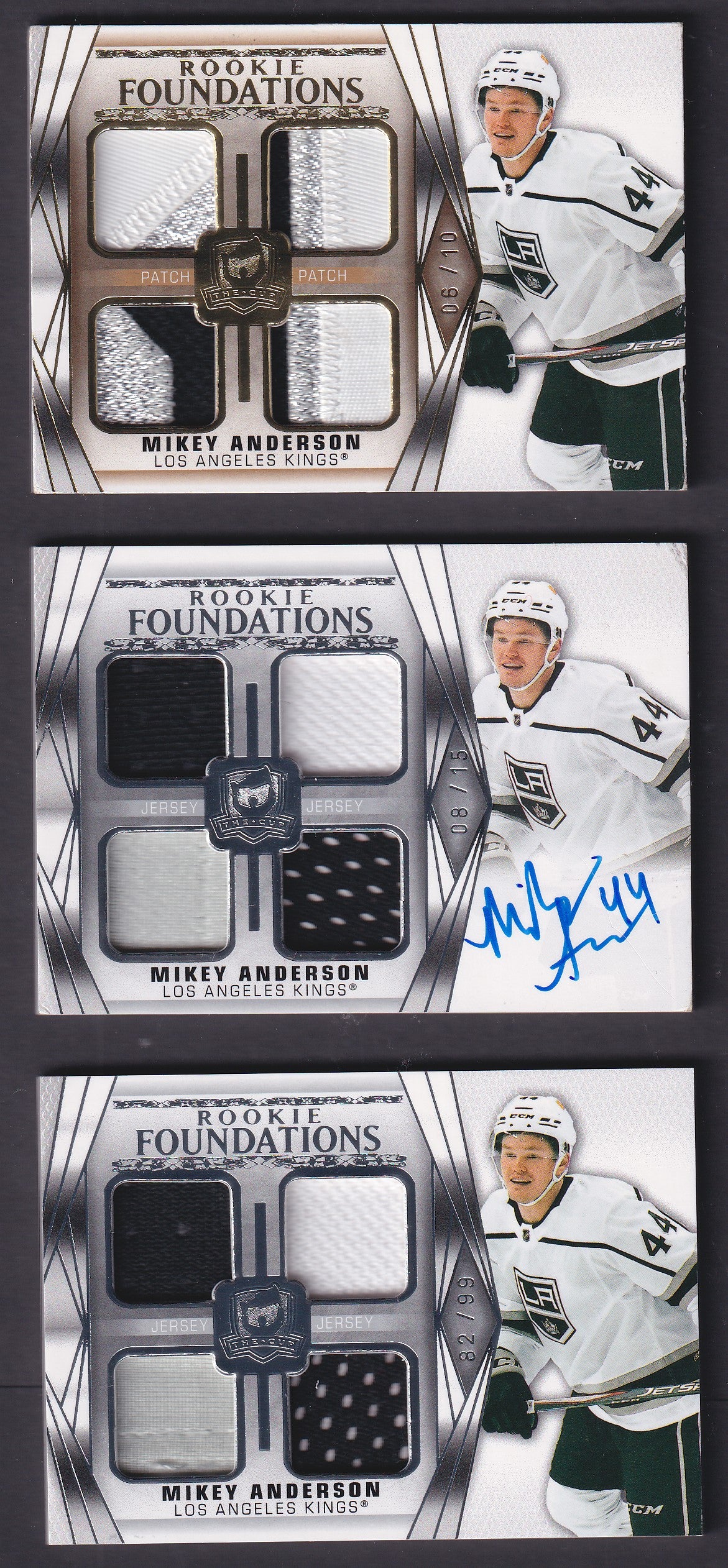 MIKEY ANDERSON - 2020 The Cup Rookie Foundations Auto Patch #F-MA, /10, /15, /99