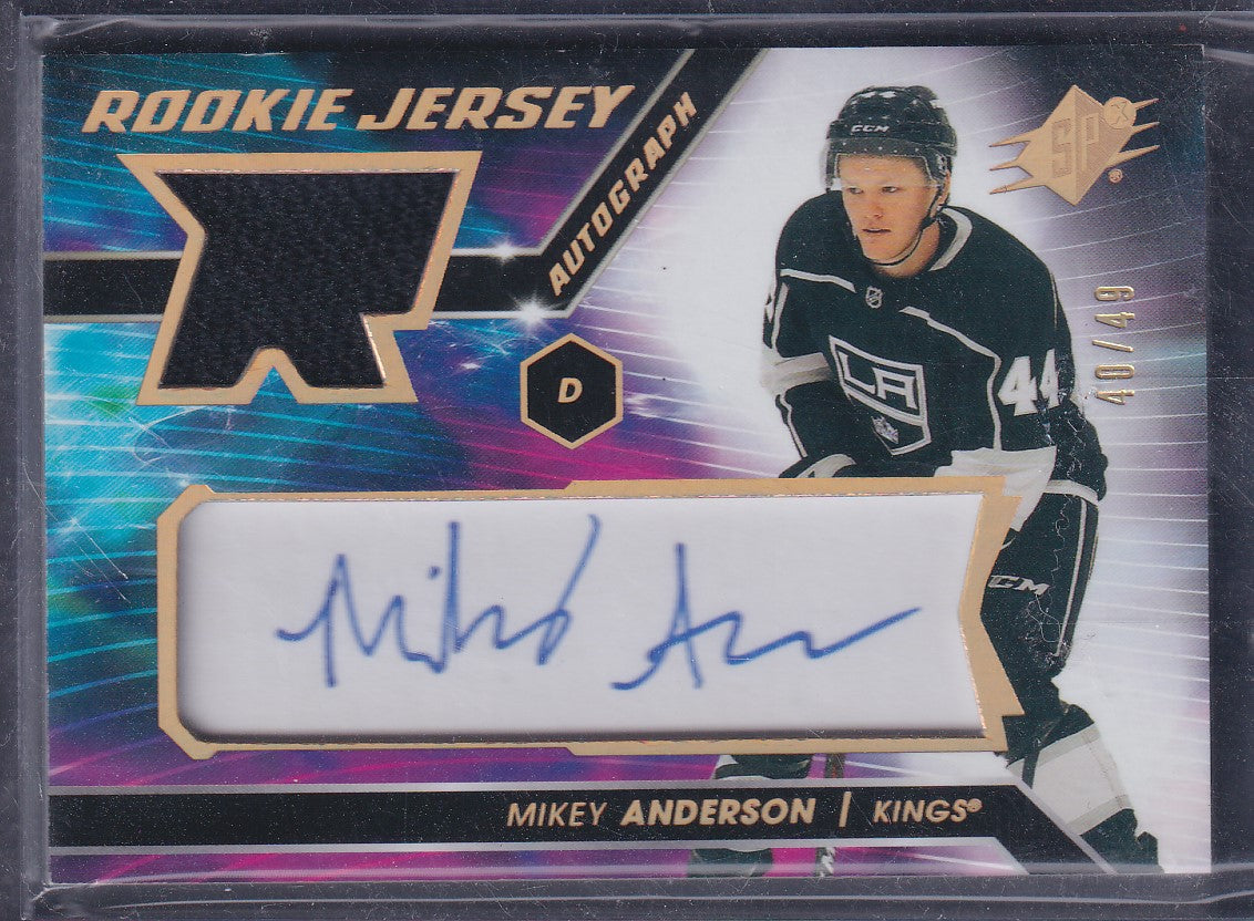 MIKEY ANDERSON - 2020 SPx Rookie Autographed Jersey Auto Patch #MA, /49