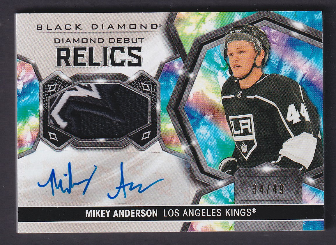 MIKEY ANDERSON - 2020 Upper Deck Black Diamond Debut Relics Auto Patch /49