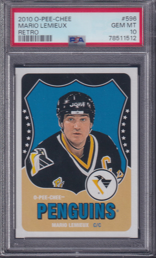 MARIO LEMIEUX - 2010 O-Pee-Chee Retro #596, PSA 10