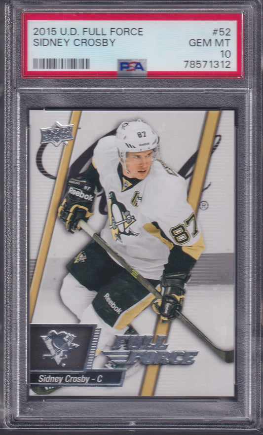 SIDNEY CROSBY - 2015 Upper Deck Full Force #52, PSA 10