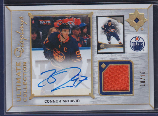 CONNOR MCDAVID - 2022 Upper Deck Ultimate Displays Auto Patch #UDA-CM, /10