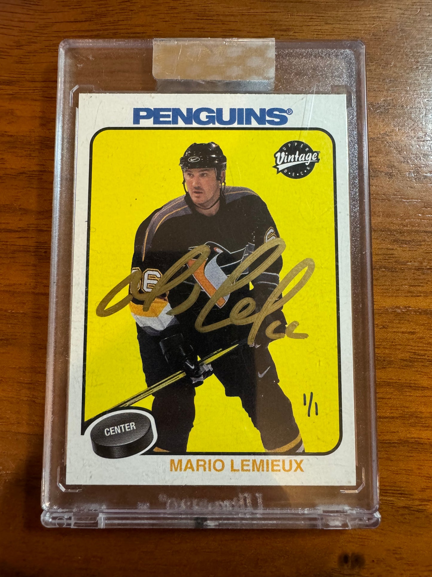 MARIO LEMIEUX - 2019 Upper Deck Vintage Buybacks Auto 1/1