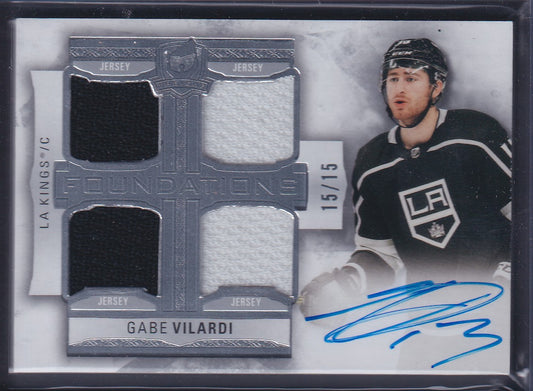 GABE VILARDI - 2022 The Cup Foundations Auto Quad Patch #F-GV, /15