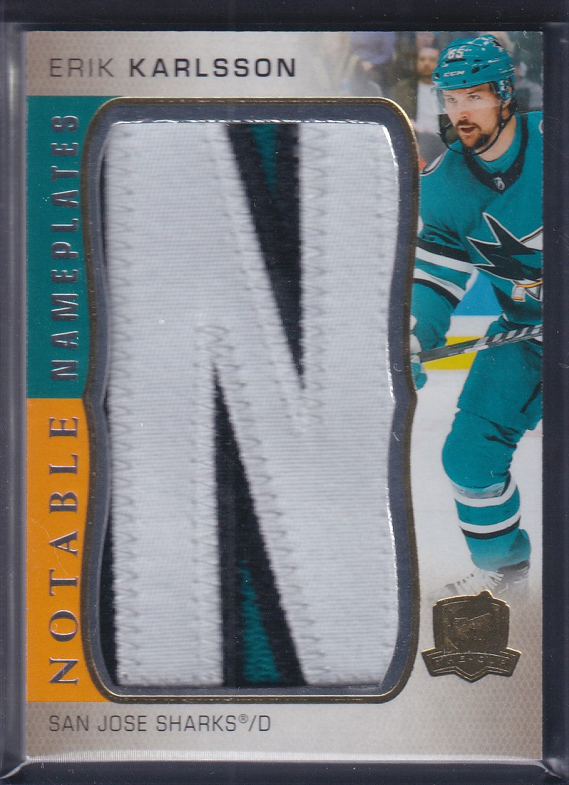 ERIK KARLSSON - 2022 The Cup Notable Nameplates N #NN-EK