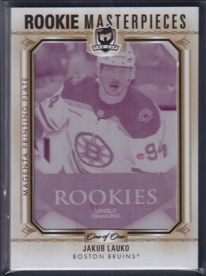 JAKUB LAUKO - 2022 The Cup Rookie Masterpieces PLATE #BD-BDR-JL, 1/1