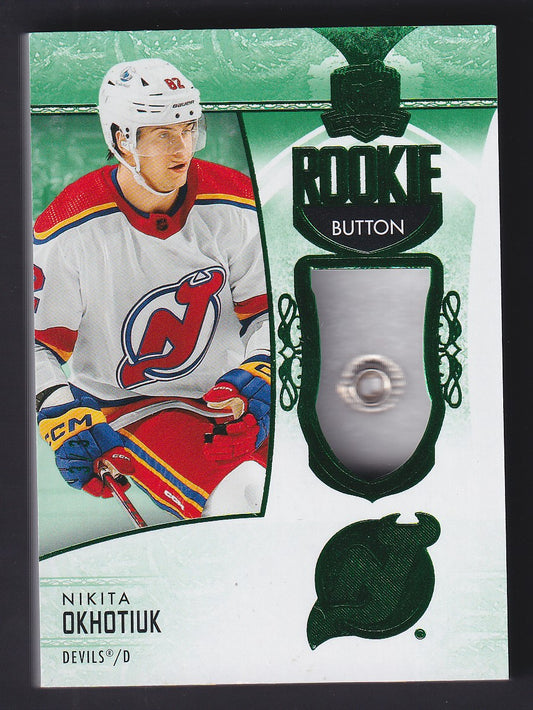 NIKITA OKHOTIUK - 2022 The Cup Rookie Button #157, /3