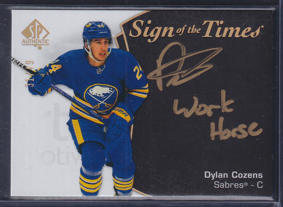 DYLAN COZENS - 2021 SP Authentic Sign of the Times BLACK #SOTT-DC, /49