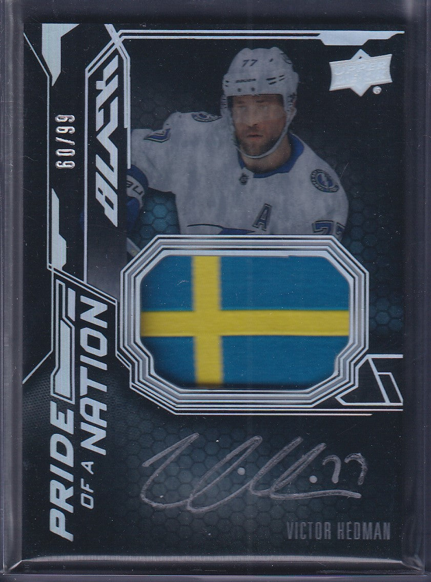 VICTOR HEDMAN - 2022 Upper Deck Black Pride of a Nation Auto #PON-VH, /99