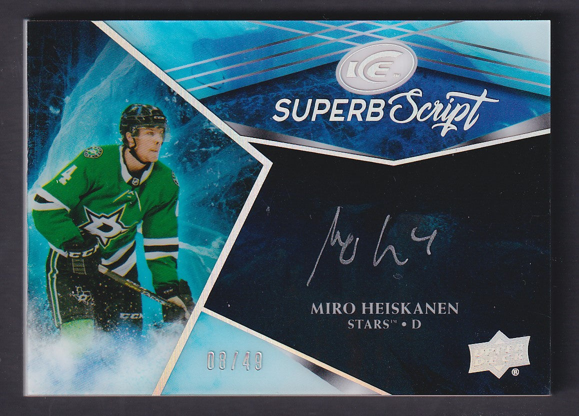 MIRO HEISKANEN - 2018 Upper Deck Ice Scripts Rookie Auto #SS-MH, /49