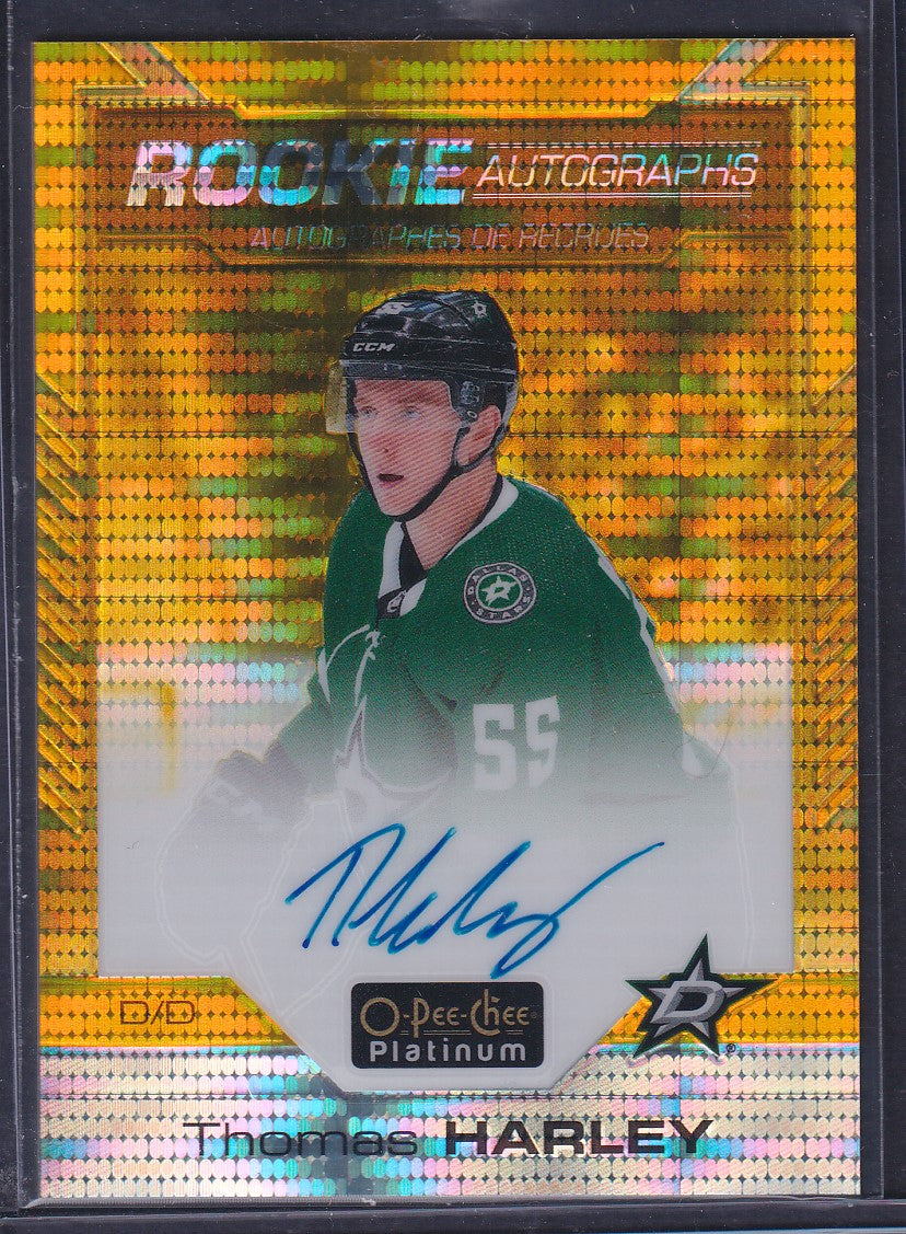 THOMAS HARLEY - 2020 O-Pee-Chee Platinum Rookie Auto SEISMIC GOLD #R-TH, /25