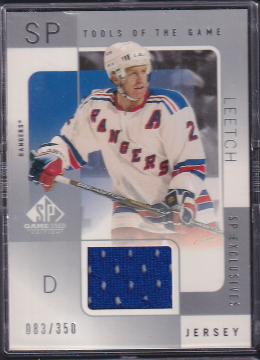 BRIAN LEETCH - 2001 SP Game Used Tools of the Game Jersey Patch #BL