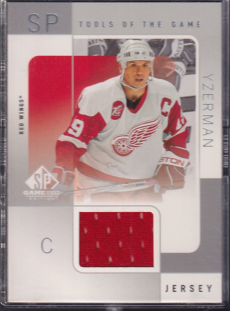 STEVE YZERMAN - 2001 SP Game Used Tools of the Game Jersey Patch #SY