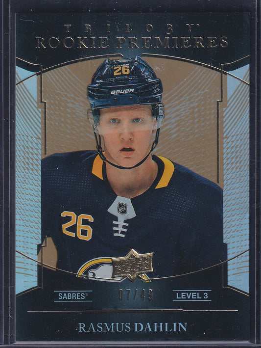 RASMUS DAHLIN - 2018 Upper Deck Trilogy Rookie Premieres #111, /49