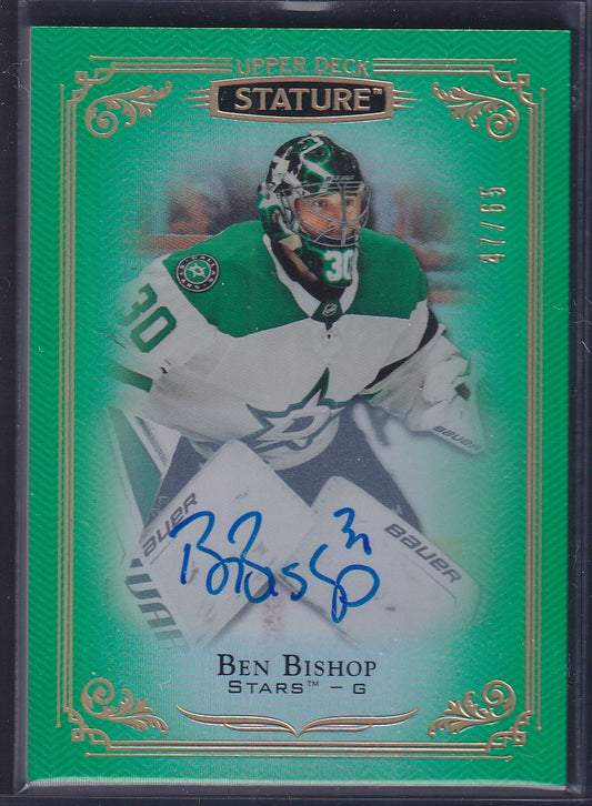 BEN BISHOP - 2019 Upper Deck Stature Auto #62, /65