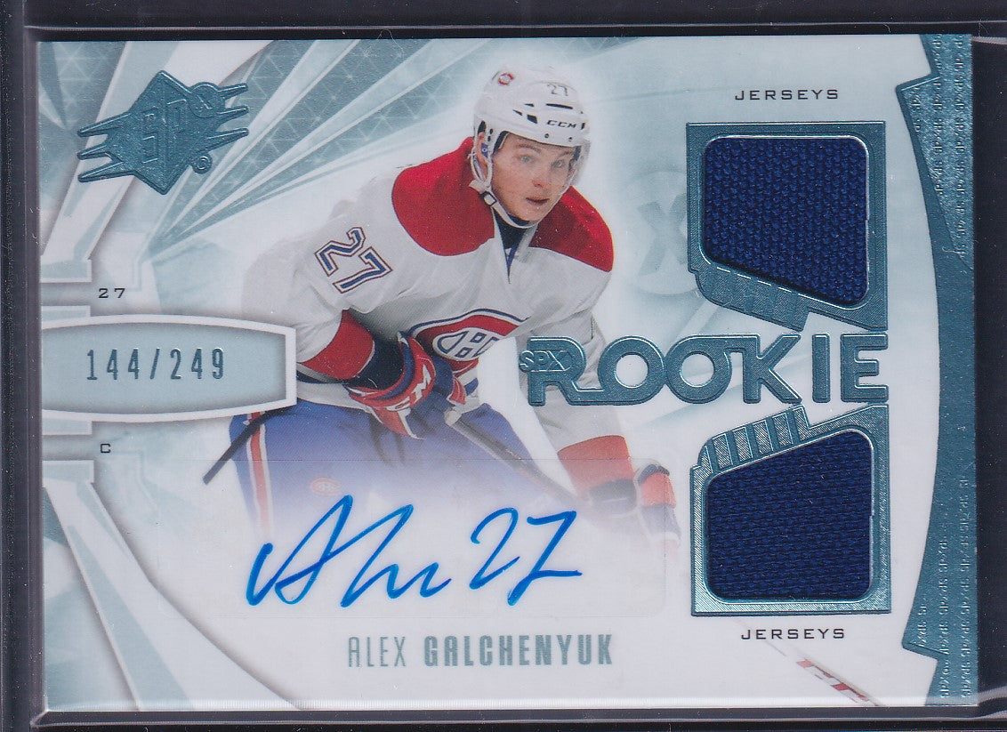 ALEX GALCHENYUK - 2013 Upper Deck SPx Rookie Auto Patch #206, /249