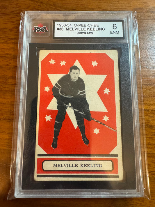 MELVILLE KEELING - 1933 O-Pee-Chee Series A Rookie #36, KSA 6