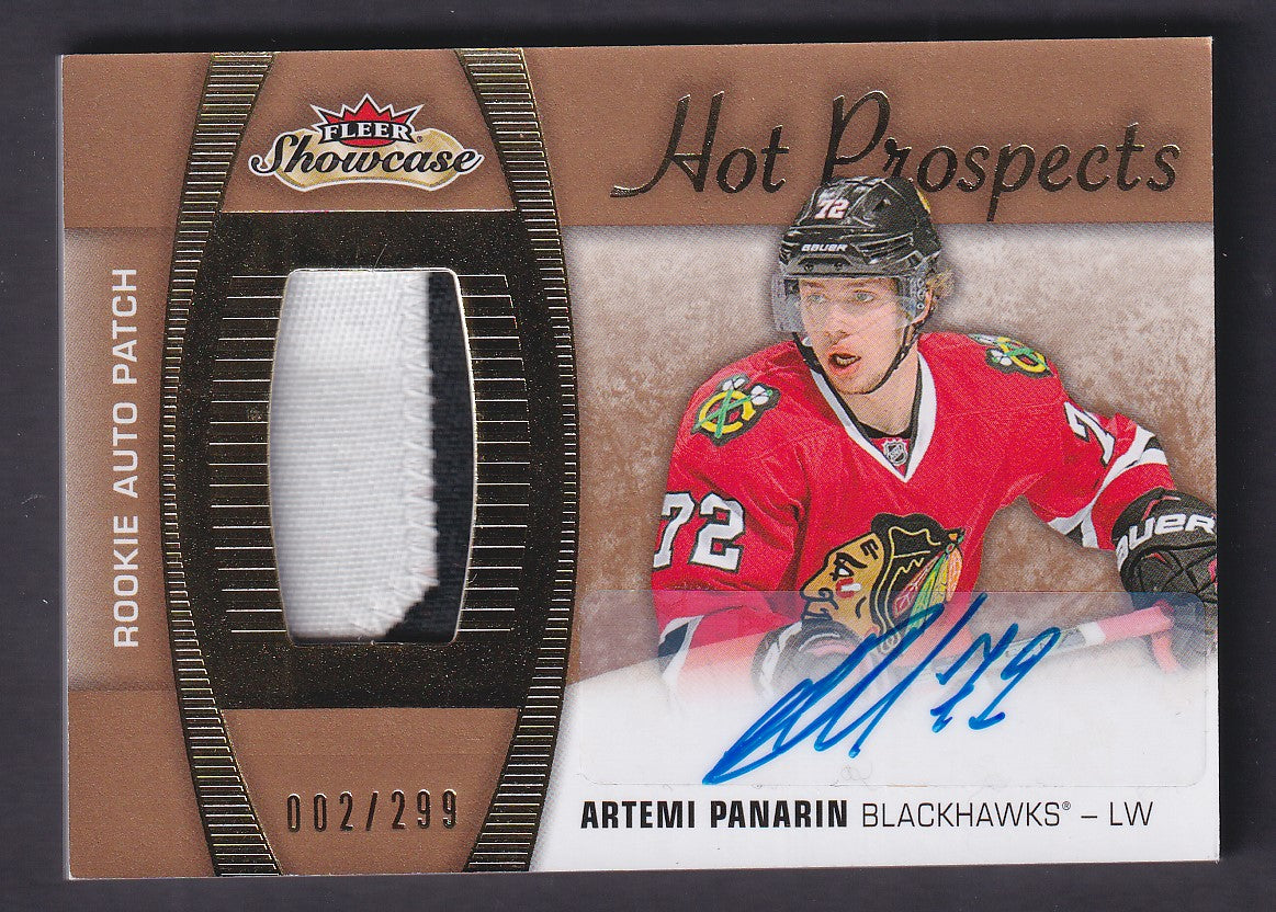 ARTEMI PANARIN - 2015 Fleer Showcase Hot Prospects Auto Patch #192, /299