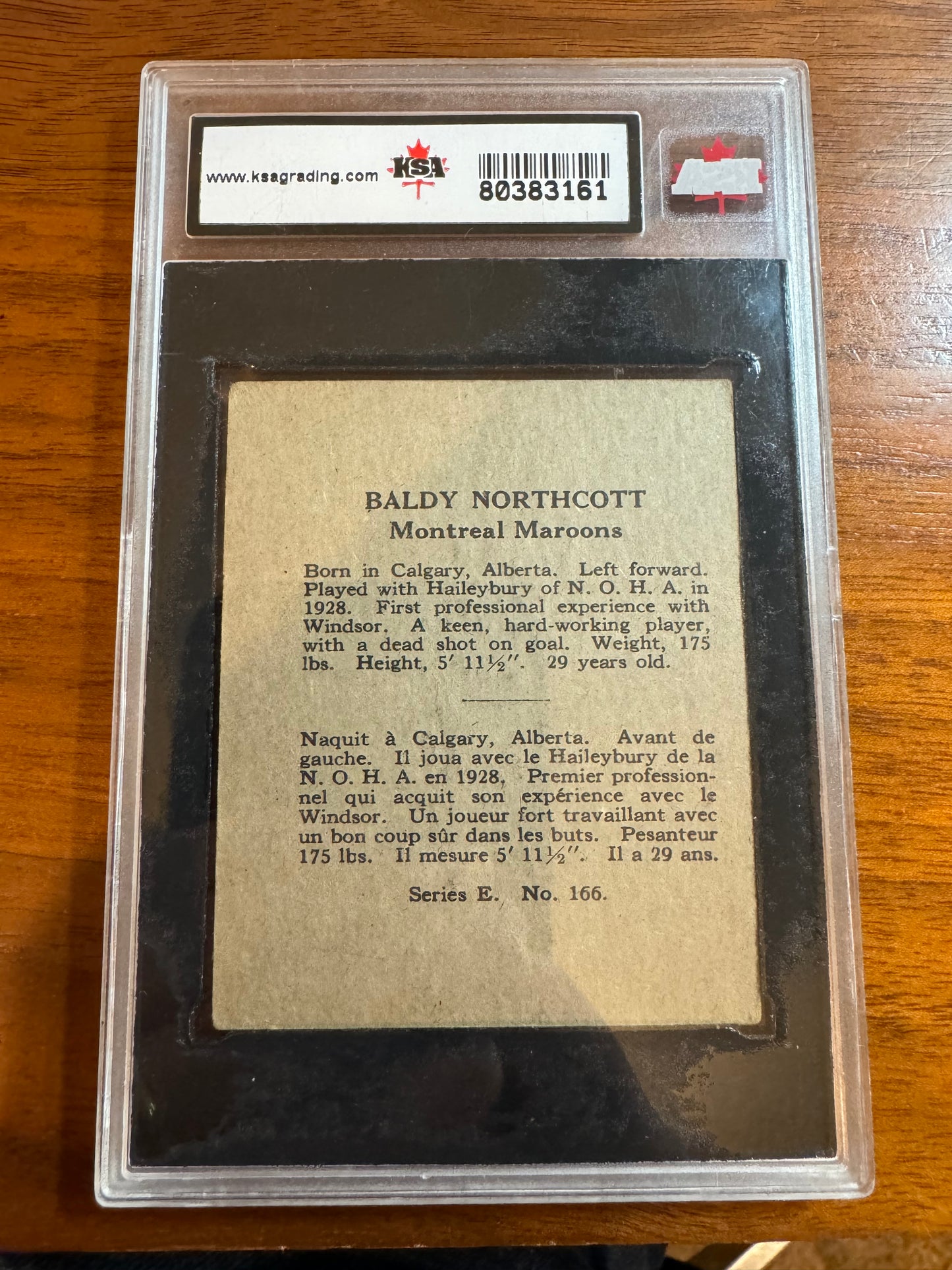 BALDY NORTHCOTT - 1937 O-Pee-Chee Series E #166, KSA 6.5